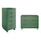 Manhattan Comfort Granville Sage Green 5-Drawer Tall Dresser and 3-Drawer Standard Dresser, Set of 2 GRAN013 - alternate 10